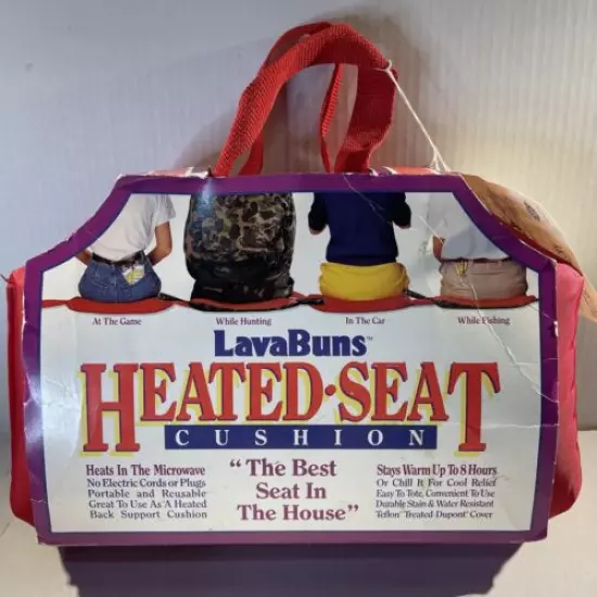 Lava Buns Heated Seat Cushion (Hot & Cold) Hunting/Bleachers/Ballgame - NEW