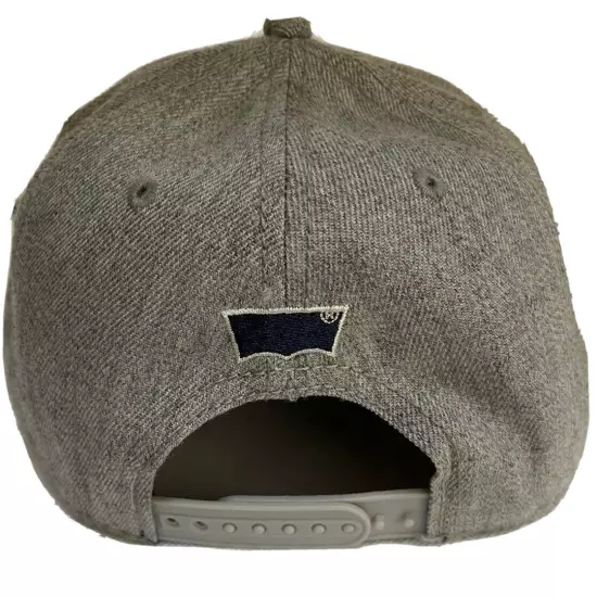 Levi's California Bear Adjustable Snapback Hat Cap Gray White Rust Blue Star