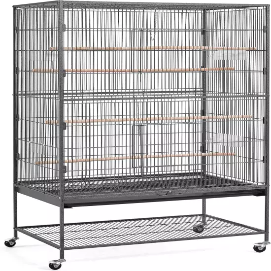 Topeakmart X-Large Parrot Cage Bird Cage with Rolling Stand for Medium Birds Sun