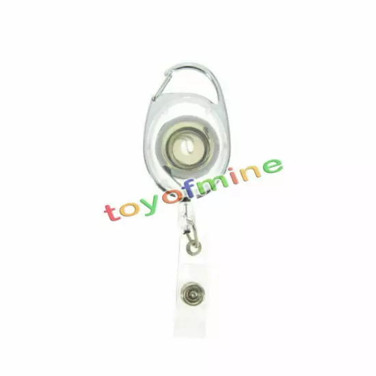 Recoil Retractable Yo Yo Key Ring PULL CHAIN Belt Clip ID CARD Holder Ski Pass