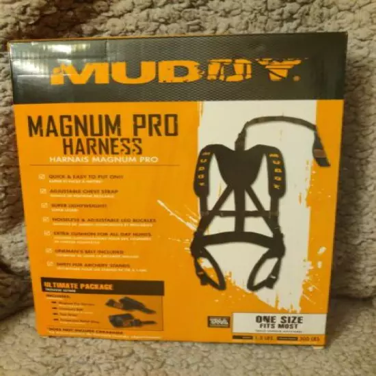 Muddy Magnum Pro Safety Harness Padded Adjustable Tree Stand with Lineman's Belt