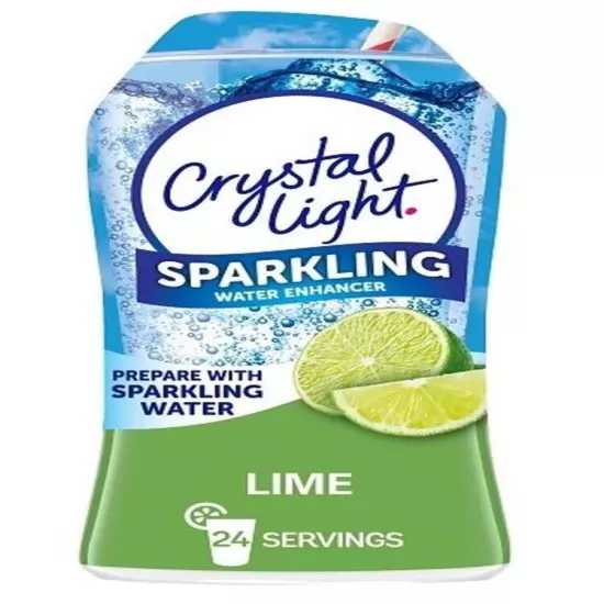 12 PACK Crystal Light SPARKLING LIME Water Enhancer 1.62 oz BEST BY 7/28/23 P8