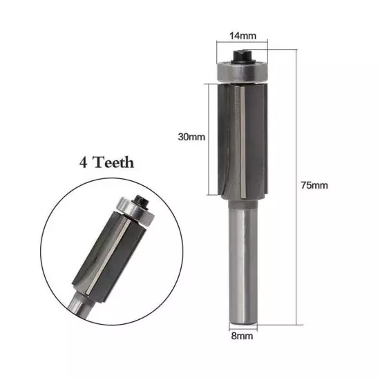 Insert Template Flush-mounted Bit mm Shaft 14mm Bearing