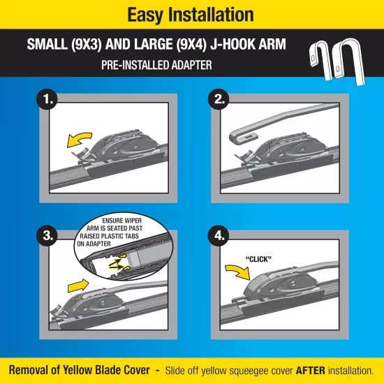 830119 Silicone Endura Wiper Blades, 19 Inch Windshield Wipers (Pack of 1), Auto