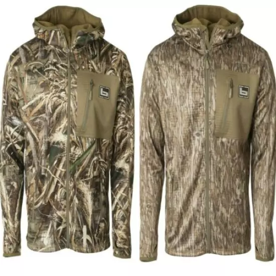 New Banded Gear Hooded Fleece Jacket Mid Layer Camo 