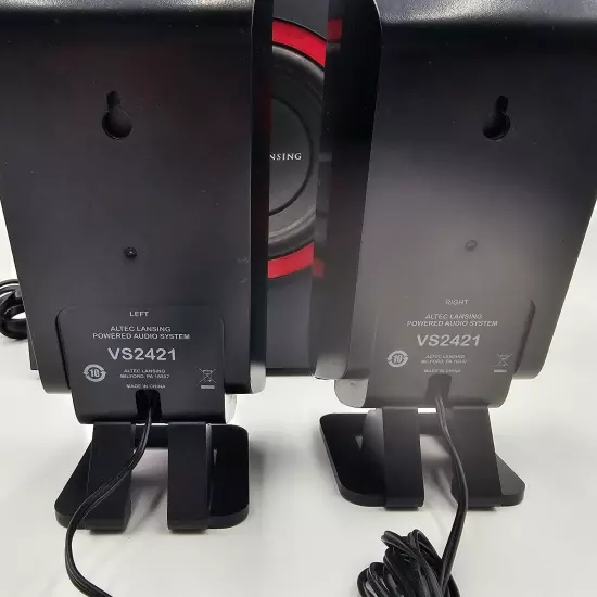 Altec Lansing Powered Computer Audio System VS2421 Speakers Sub Controller Works