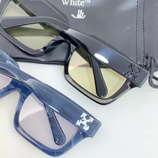 New Off Arrow White Tropez Square Sunglasses Unisex Sunglasses Sizes: 55-17-145