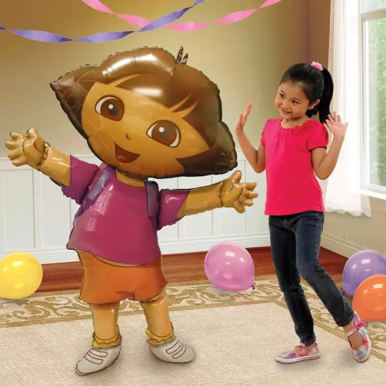 GIANT Anagram DORA THE EXPLORER Airwalker Foil Balloon 52" Party Birthday - NEW