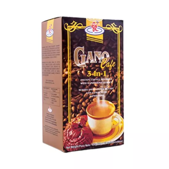 10 X Gano Excel Cafe 3-in-1 Coffee Ganoderma Lucidum Reishi Halal (20 Sachets)