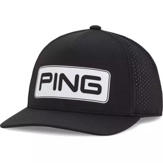 New Ping Tour Vented DELTA Black/White Adjustable Snapback Hat