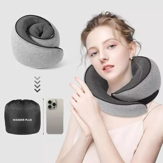 Wander Plus Travel Pillow Neck Pillow for Traveling Airplane, Free Shipping