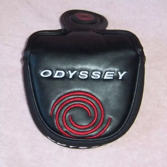 ⛳⛳ *NEW* ODYSSEY BLACK MALLET PUTTER COVER RED SWIRL VLCRO CLOSURE FREE SHIP ⛳⛳