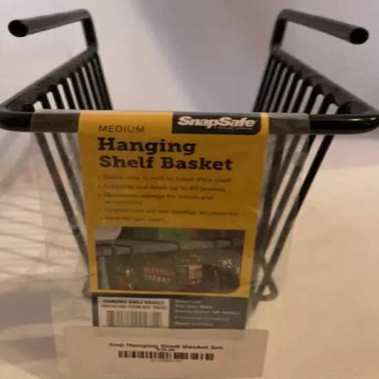 SnapSafe Hanging Shelf Basket Medium, Black 76010