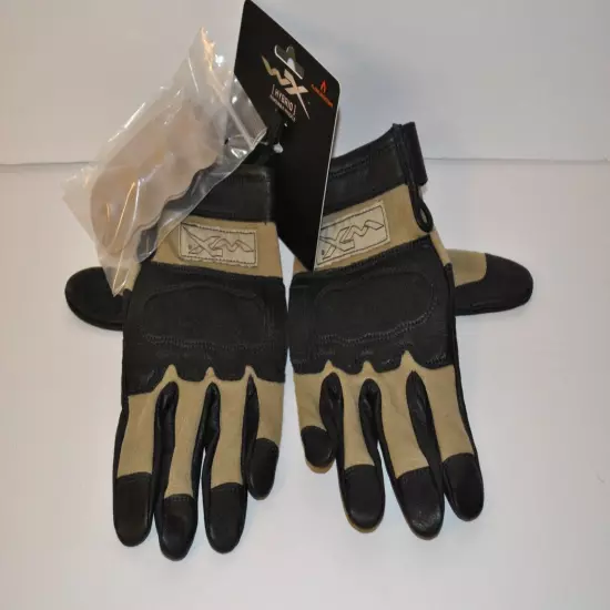 Wiley X Hybrid Hard Removable Knuckle Tan Gloves Coyote Sz M G241.ME NWT