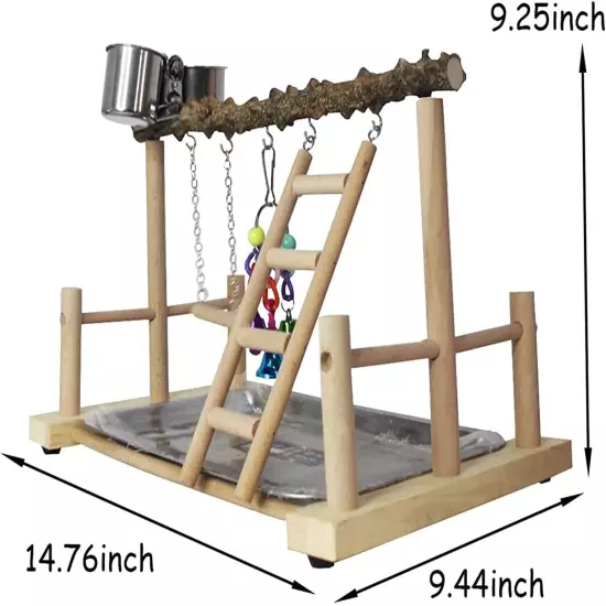 Bird Playground Birdcage Playstand Pet Bird Perch Platform Stand Parrot Play Gym