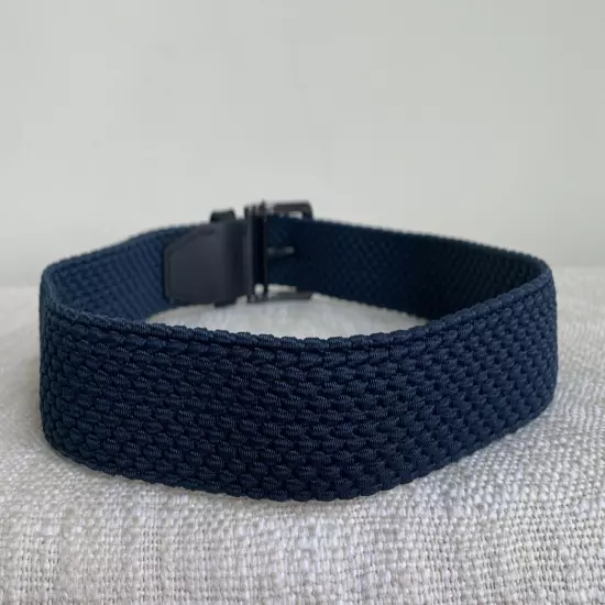 Nike Mens G-Flex Stretch Woven Golf Belt Small Dark Blue No-Hole Strap Buckle