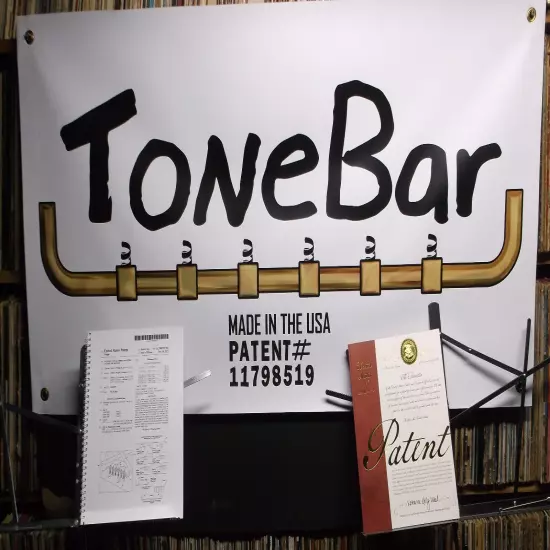 TONEBAR PATENT #11798519 ACOUSTIC GUITAR STRING MOUNTING SYSTEM & METHOD NO PINS