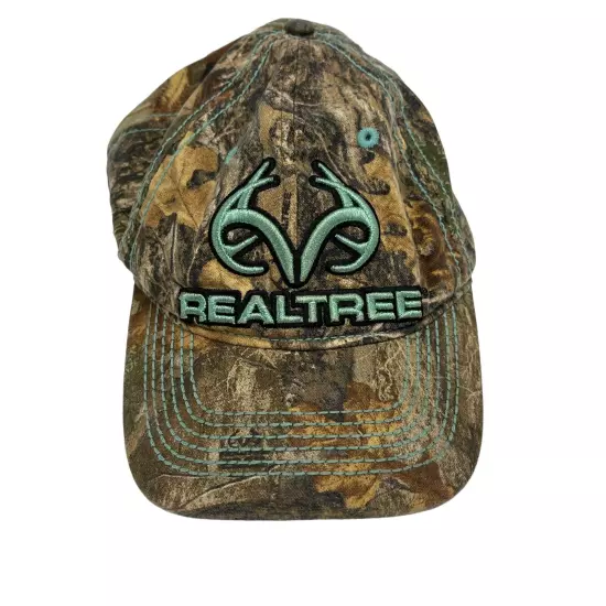 Realtree Camouflage Hat Cap Mens OSFM Camo Stitched Adjustable Strapback Hunting