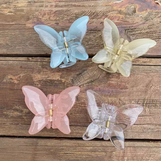 Butterfly Hair Clips Claw Barrettes Mini Jaw Clip Hairpin for Womens Girls