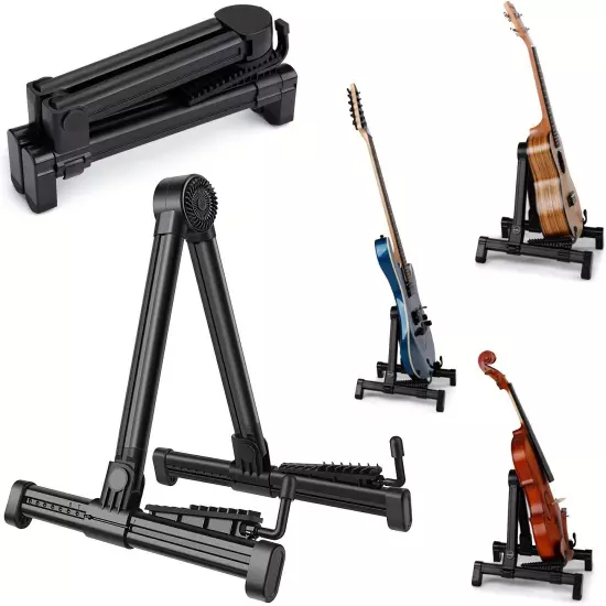 A-Frame Guitar Stand Floor Universal Alloy for Acoustic Classical Electric Bass