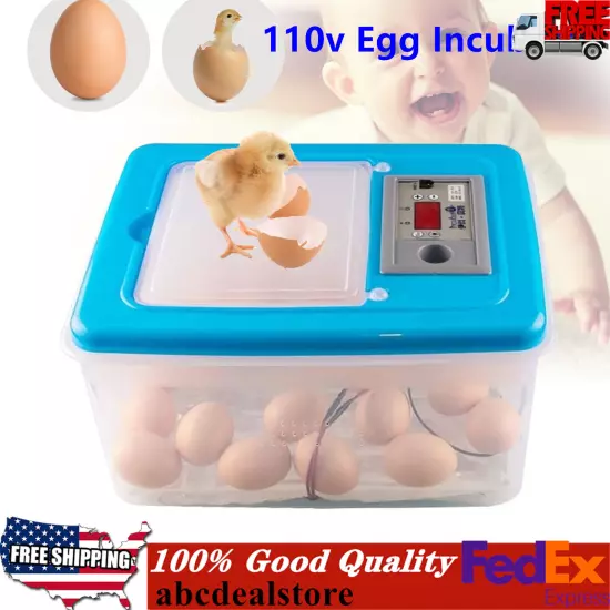 32 Egg Incubator Hatcher Digital Poultry Bird Chicken Incubator for Hatching Egg