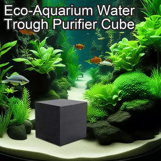 1xAquarium Activated Carbon Filter Fish Tank Water US Purifier Cube J7E6