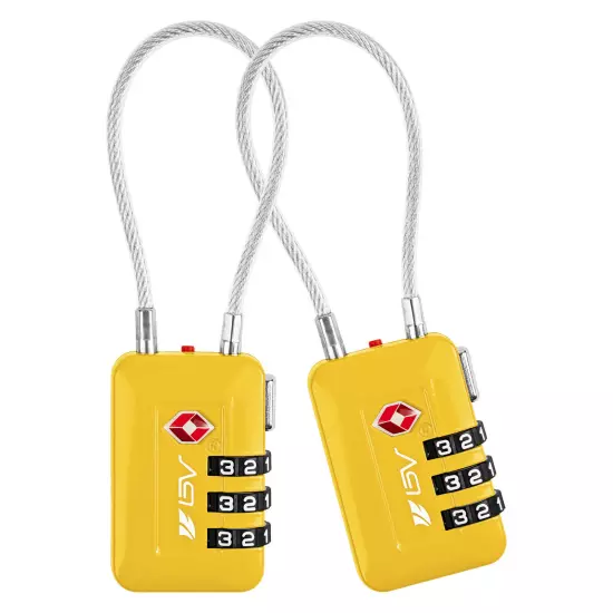 BV TSA Luggage Lock Suitcase Travel Lock Digit Combination Multi-Colors (2 Pack)