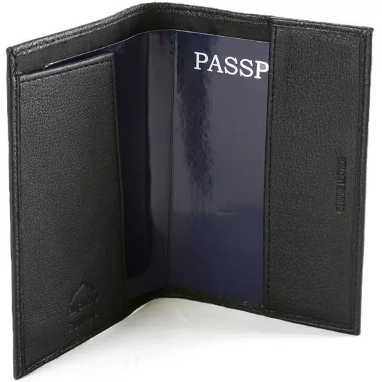 Alpine Swiss RFID Blocking Passport Cover Leather Travel Case Safe ID Protection