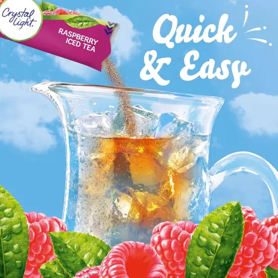 Crystal Light Sugar Free Raspberry Iced Tea Naturally 6 Count Pack of 12