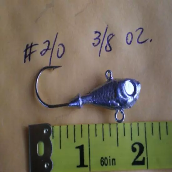 80 PCS. ULTRA MINNOW JIG LURE 5/8,1/2,3/8,1/4 OZ #2/0 WITH TWO EYES/UNPTED 20 EA