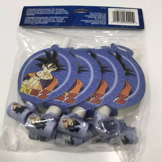 8 Pack DRAGON BALL Z BLOWOUTS ~ Birthday Party Supplies Favors Toei Cartoon GoKu