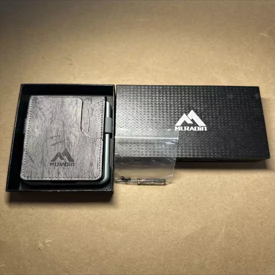 MURADIN Aluminum Tactical Minimalist EDC Wallet [Gray] NIB ..