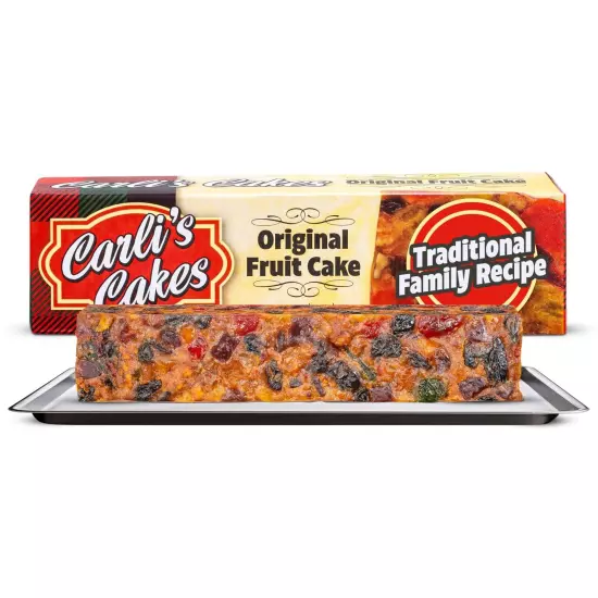 Carli's Cakes Fruit Cake 3 Pack - 1 Lb Old Fashioned Style Individually Wrapped