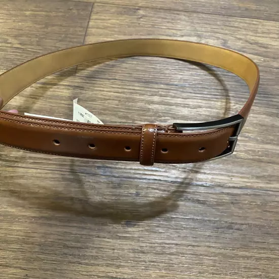 Leather Belt Men Casual Cognac Size Medium