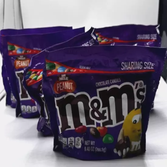 M&M`s Chocolate Candies with Peanut Sharing Size net wt 9,40 oz, Pack of 6