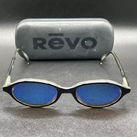 Revo 1118/061 VTG Sunglasses Black Flex Reflective France Used w/ Case