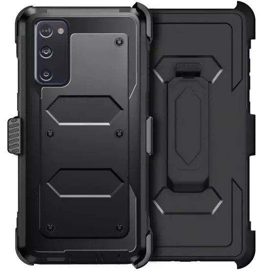 For Samsung Galaxy S20 FE 5G Shockproof Phone Case Cover w/ Belt Clip Holster