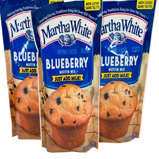 Martha White Blueberry Muffin Mix 7 oz (3 Pack)