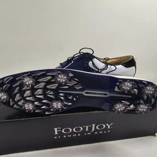 FootJoy Mens Dryjoys Premiere Series Golf Shoes Blue White Black 54323 Sz 10.5