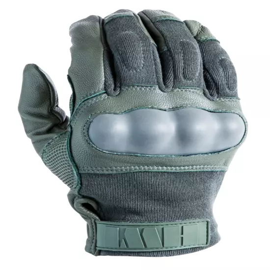 HWI Hard Knuckle Foliage Tactical Fire Resistant Glove with Leather Closure