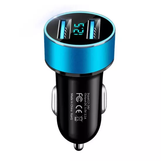 USB Car Socket Phone Fast Charger 12V Cigarette Lighter Plug Power US L0F9