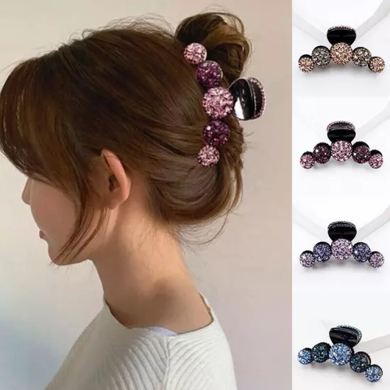 Large Size Hair Claw Crystal Rhinestone Pearl Women Hairpins Hair Clip Barrette