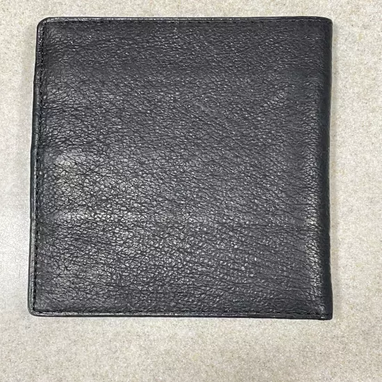 Wilson's Leather Passport Cover Wallet USA Black GUC