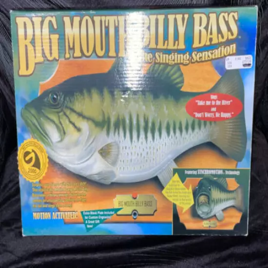 Big Mouth Billy Bass Singing Sensation Gemmy 1998 Singing Fish NEW In Box VTG