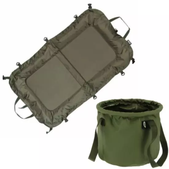 Carp Fishing Beanie Unhooking Mat NGT Padded and Collapsible Water Bucket