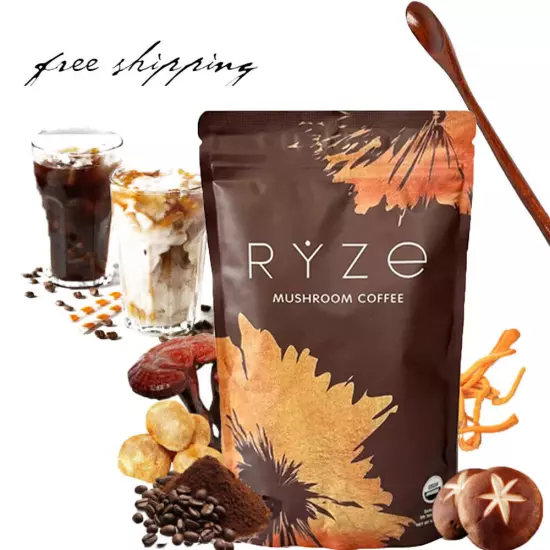 New RYZE Mushroom Coffee Organic Coffee 30 Servings in one Pack