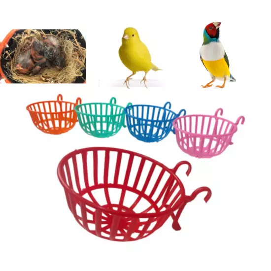 5Pcs/Lot Pet Birds Nest Large Plastic Canary Cage Pan Finches Budgies Hatching 