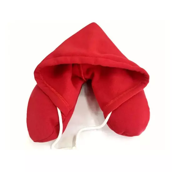 U-Shaped Hooded Neck Pillow w/ Hoodie Cover