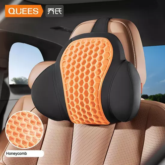 QUEES Joe's Auto Products 24 Years Honeycomb Headrest Lumbar √φ Support C1W9