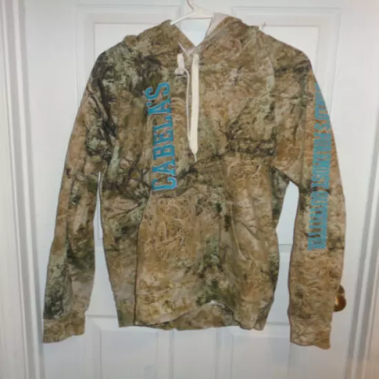 L Womens Cabelas Worlds Outfitter Savannah Camo Sweatshirt Hoodie Zonz Western 